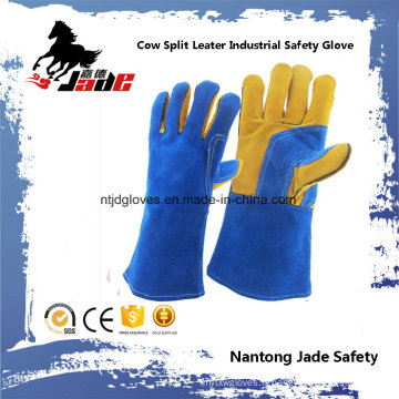 Gant de travail de soudure de sécurité industrielle Fine Blue Cow Split Leather